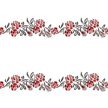 Watercolor seamless pattern - Ivan Kupala holiday, festival Stock Illustration