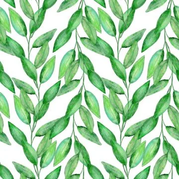 Watercolor seamless pattern lemon branches Illustrazione stock