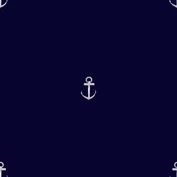 Watercolor seamless pattern on a marine theme. children's pattern with anchors Stock Illustration