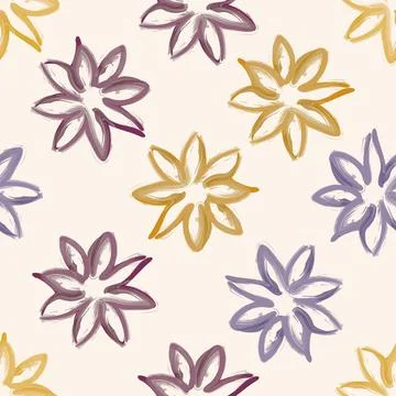 Watercolor seamless pattern of simple colors on a light background. Vector .. Stock Illustration