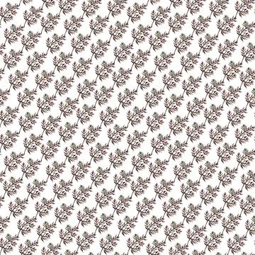 Watercolor seamless pattern with stylized twigs, flowers and leaves Stock Illustration