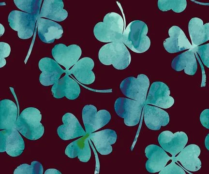 Watercolor seamless pattern on the theme of st. patrick Stock Illustration
