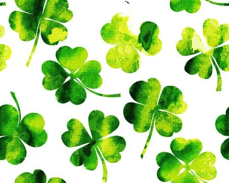 Watercolor seamless pattern on the theme of st. patrick Illustrazione stock