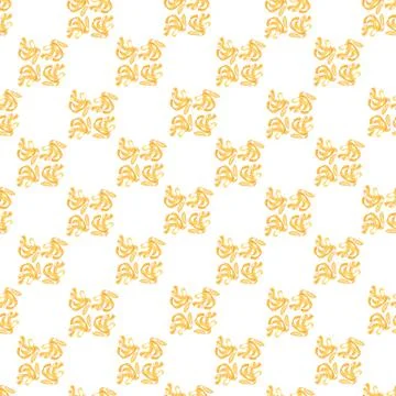 Watercolor seamless pattern with various types of Italian pasta イラスト素材
