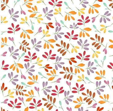 Watercolor seamless pattern on a white background.010922 Stock Illustration