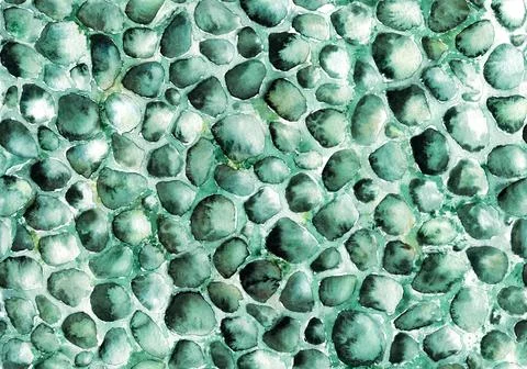 Watercolor seamless stone pattern. Hand painted texture. Stock Illustration