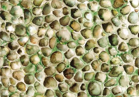 Watercolor seamless stone pattern. Hand painted texture. Stock Illustration