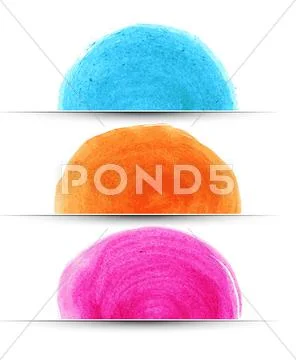Watercolor set Stock Illustration