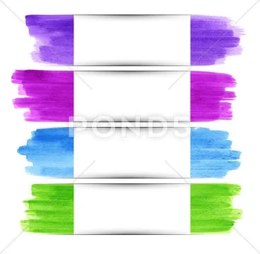 Watercolor set Stock Illustration