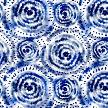 Watercolor shibori pattern Stock Illustration