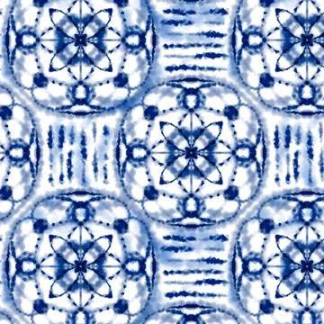 Watercolor shibori pattern Stock Illustration