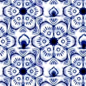 Watercolor shibori pattern Stock Illustration