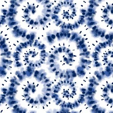 Watercolor shibori pattern Stock Illustration