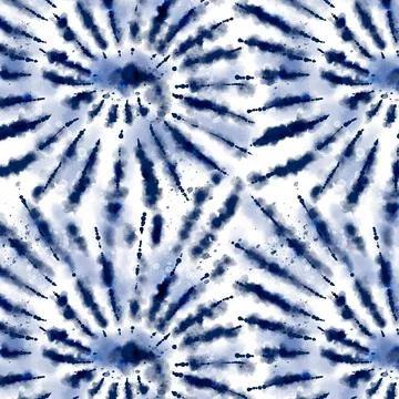 Watercolor shibori pattern Stock Illustration