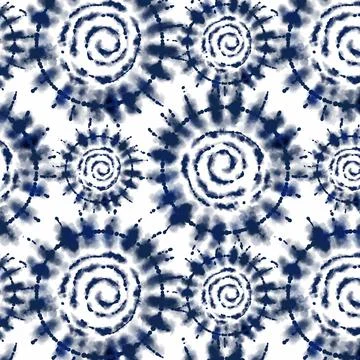 Watercolor shibori pattern Stock Illustration