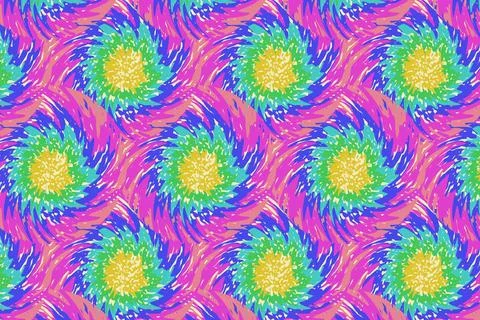 Watercolor shibori pattern Stock Illustration