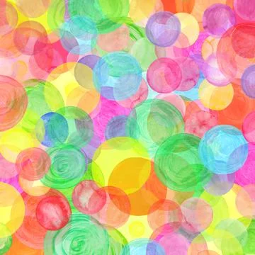 Watercolor simple polka dot pattern. Illustrazione stock