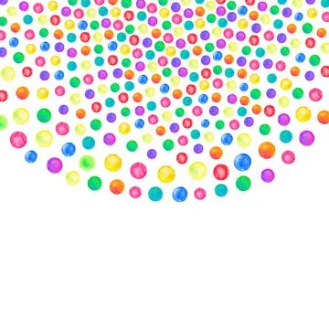 Watercolor simple polka dot pattern. Illustrazione stock