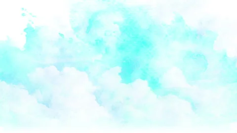 Watercolor sky with cloud. Stock Footage 258556533