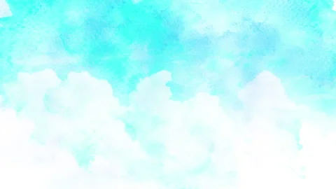 Watercolor sky with cloud. Stock Footage 258556670