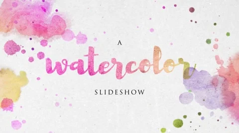 Watercolor Slideshow Modèle After Effects