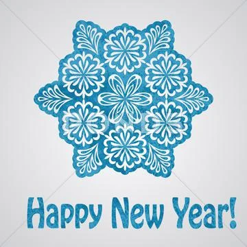Watercolor snowflake Stock Illustration
