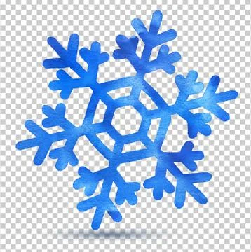 Watercolor snowflake Stock Illustration