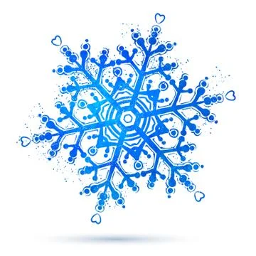 Watercolor snowflake Stock Illustration