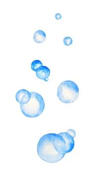 Watercolor soap bubbles Stock Illustration