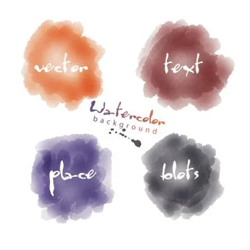 Watercolor soft circle texture. Vector watercoluor circle elements for design Illustrazione stock