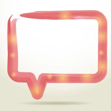 Watercolor Speech Bubble Background. Stock Illustration