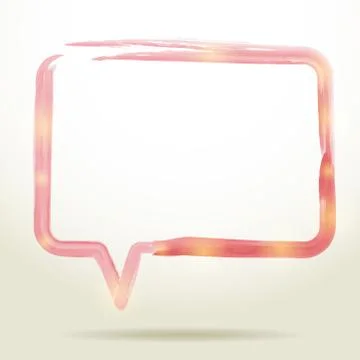 Watercolor speech bubble background. vector Stock Illustration