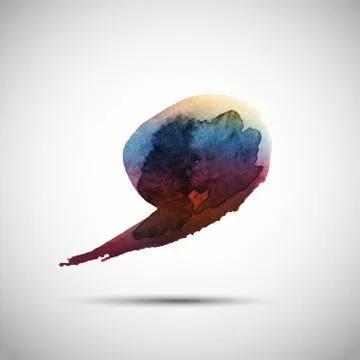 Watercolor speech bubble Illustrazione stock