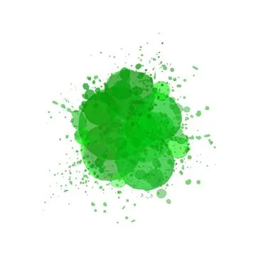 Watercolor splash effect background. green brush strokes, splash, drops. De.. Illustrazione stock