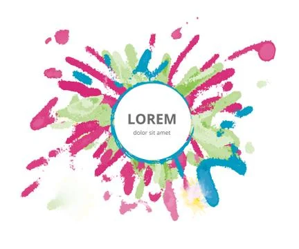 Watercolor splashes design Stock Illustration