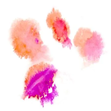 Watercolor splashes Stock Illustration
