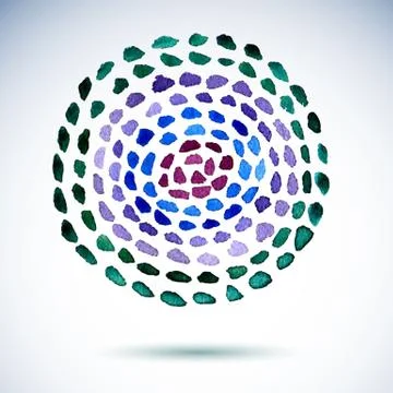 Watercolor splashes seamless pattern Stock Illustration