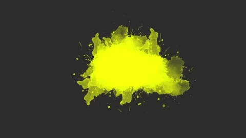 Watercolor splatter stroke alpha matte organic paint spread Stock Footage 221112205