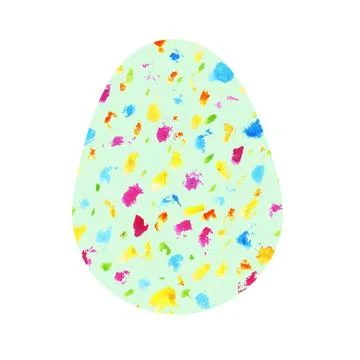 Watercolor spotted Easter egg Illustrazione stock