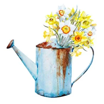 Watercolor spring flowers Stock Illustration