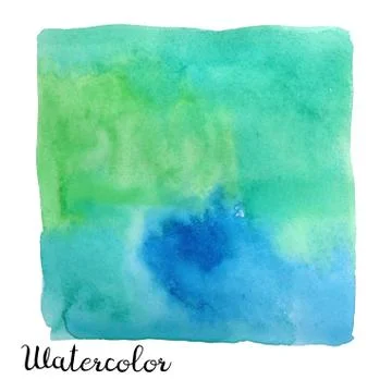 Watercolor square Stock Illustration