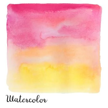 Watercolor square Stock Illustration