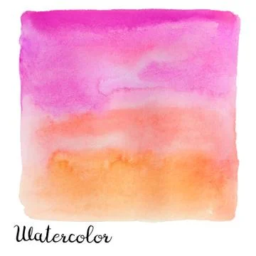 Watercolor square Stock Illustration