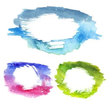 Watercolor Text Frames Stock Illustration