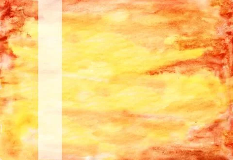 Watercolor texture Fire with strip Stock Illustration