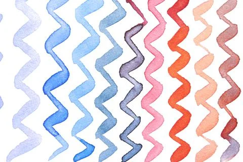 Watercolor texture pattern background. Wave hand drawing art. Vintage backdrop Stock Illustration