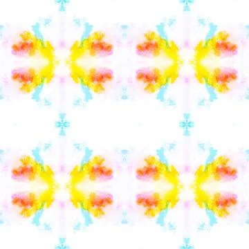 Watercolor Tile Seamless Pattern. Illustrazione stock