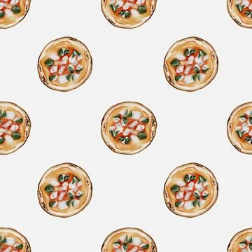 Watercolor tomato pattern design for textile and wrapping paper decoration Stock-Illustration