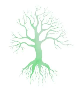 Watercolor tree Stock Illustration