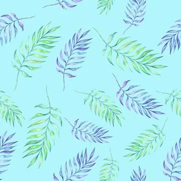 Watercolor tropical pattern Illustrazione stock